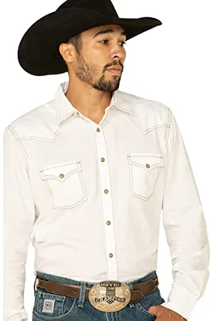 Wrangler Retro Two Pocket Long Sleeve Snap Shirt Camicia, , M Uomo