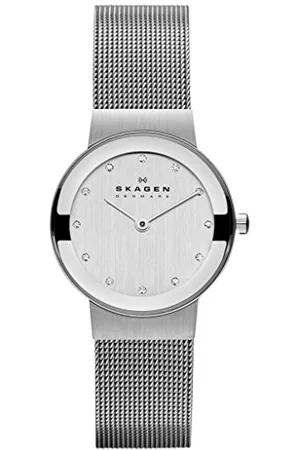 Skagen Freja Orologio per donna, movimento al quarzo con cinturino in acciaio inossidabile o in pelle, , 26MM