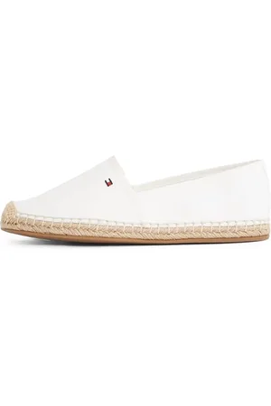 Tommy Hilfiger Donna Espadrillas Flag Canvas con Logo, Bianco (Ecru), 36 EU