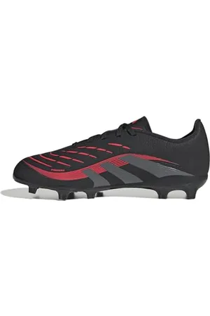 adidas Predator League Firm Multi Ground Football Boots Kids, Scarpe da Calcio Unisex-Bambini, Core Black/Grey Four/Lucid Red, 33 1/2 EU