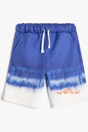 Koton Shorts Tie-Dye Patterned Drawstring Pocket Detail Cotton, Pantaloncini Ragazzi, (969)