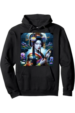 Steampunk Cool Vintage Creations Kimono Fantasy Mirror Girl Felpa con Cappuccio