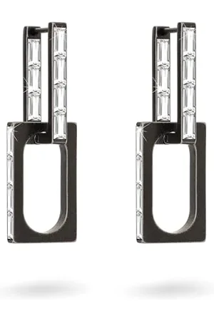 liebeskind Berlin Orecchini a cerchio 3,8 cm in acciaio inox con zirconi – regolabile, 3,8 cm, Acciaio inossidabile, Nessuna pietra preziosa