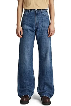 G-Star Donna Stray Ultra High Straight Jeans, (faded capri D22068-C779-D346), 30W / 34L