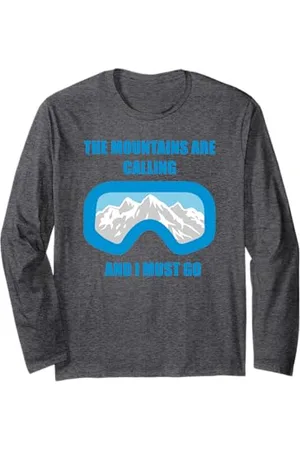 Fun Shirts Le Montagne stanno chiamando e io devo andare Maglia a Manica