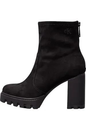 Calvin Klein Heel Platform Zip Boot SS YW0YW01601, Stivali Donna, Nero (Triple Black), 40 EU