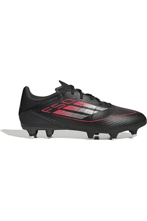 adidas F50 League Football Boots Soft Ground, Scarpe da Calcio Unisex-Adulto, Core Black/Iron Met./Lucid Red, 46 2/3 EU