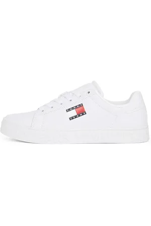 Tommy Hilfiger Donna Sneakers con Suola Alta Logo Profilo Basso, (White), 41
