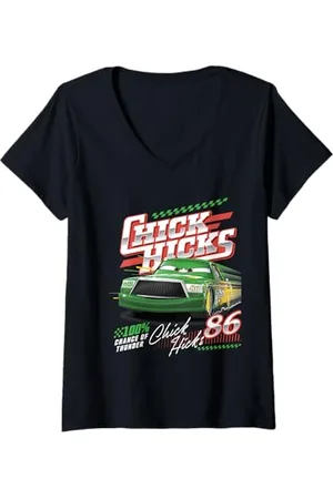 Cars Donna Car Chick Hicks Chance Of Thunder Maglietta con Collo a V