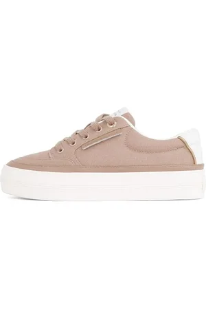 Tommy Hilfiger Donna Sneakers Vulcanizzate Essential Textile Zeppa, Marrone , 41