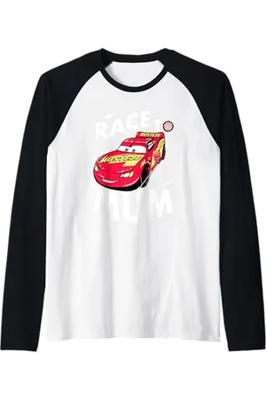 Cars McQueen Race To Mum Festa della mamma Maglia con Maniche Raglan