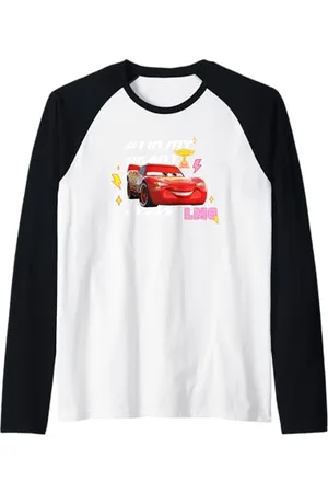 Cars Lightning McQueen In My Heart Valentine Maglia con Maniche Raglan