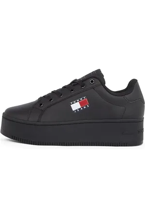 Tommy Hilfiger Donna Sneakers con Suola Preformata Flatform Zeppa, (Black), 42