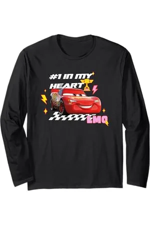 Cars Lightning McQueen In My Heart Valentine Maglia a Manica