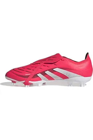 adidas Predator League Fold-Over Tongue Firm Multi Ground Football Boots, Scarpe da Calcio Unisex-Adulto, Lucid Red/Cloud White/Core Black, 42 2/3 EU