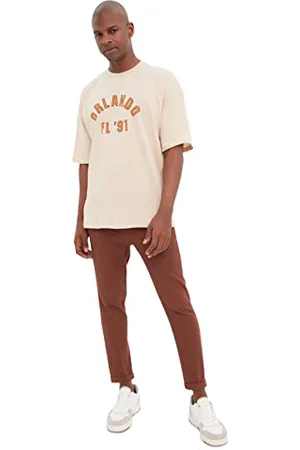 Trendyol T-Shirt Girocollo Standard Oversize Uomo Camicia, , M
