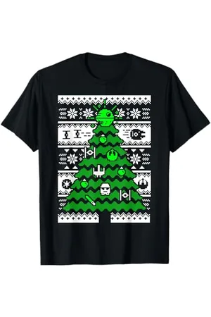 STAR WARS Maglione Ugly con albero di Natale di Maglietta