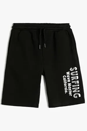 Koton Shorts Drawstring Pockets Printed Detail Pantaloncini, (999), 6-7 Anni Boys
