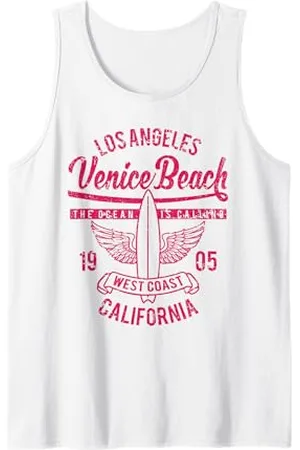 Awesome Venice Beach CA Souvenirs and Designs Venice Beach, California, design retrò vintage da surf invecchiato Canotta