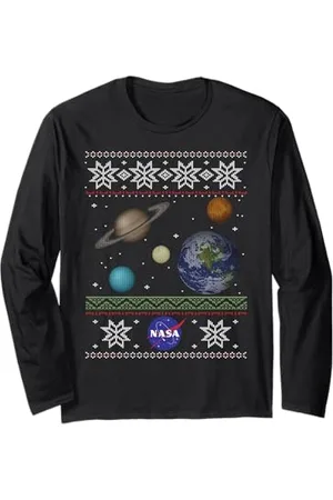 Nasa Maglione natalizio Ugly della Solar System Maglia a Manica