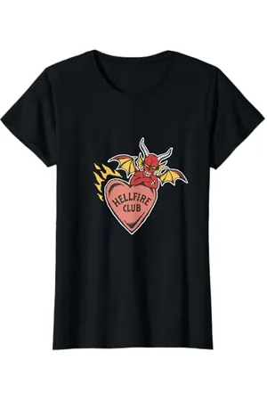 Stranger Things Hellfire Club Heart Maglietta