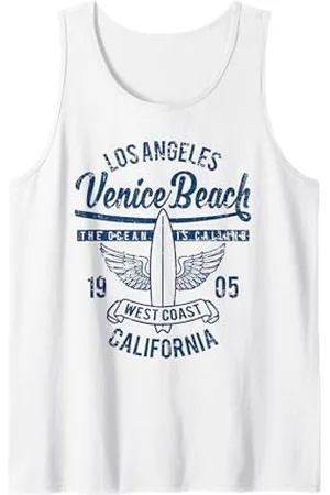Awesome Venice Beach CA Souvenirs and Designs Venice Beach, California, design retrò vintage da surf invecchiato Canotta