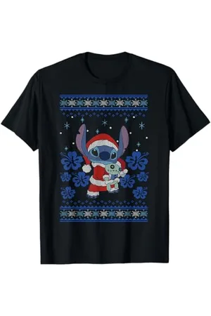 Disney Lilo & Stitch Natale Stitch Ugly Sweater Style Maglietta
