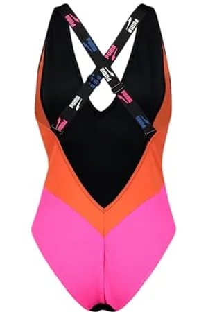 PUMA Swimsuit 701221729 Costume da Bagno, (Black Combo), M Donna