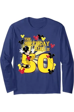 Disney Mickey & Friends 50 anni Old Birthday Girl Maglia a Manica