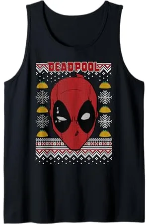 Marvel Deadpool Natale Ugly Sweater Style Canotta