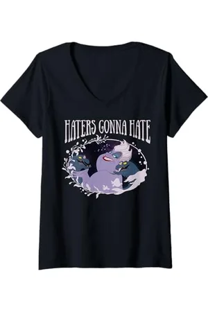 Disney Donna La Sirenetta Ursula Haters Gonna Hate Maglietta con Collo a V