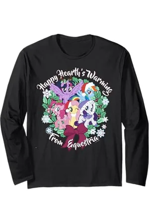 My Little Pony Ghirlanda natalizia con scritta «Happy Hearth» Maglia a Manica