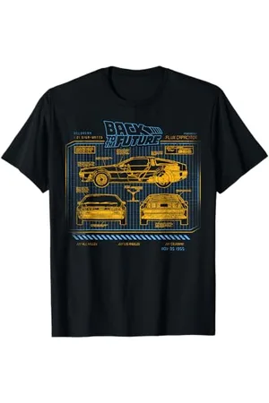 Back To The Future Ritorno al futuro 35° anniversario DeLorean Schematics Maglietta