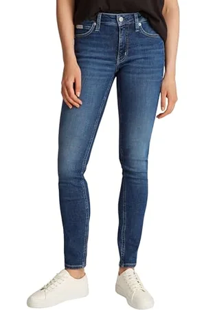 Calvin Klein Donna Jeans Mid Rise Skinny Fit, Blu , 30W/26L
