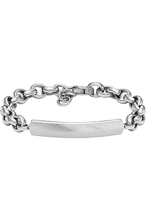 Fossil Bracciale a maglie da uomo, Harlow Linear Texture acciaio inossidabile, JF04569040