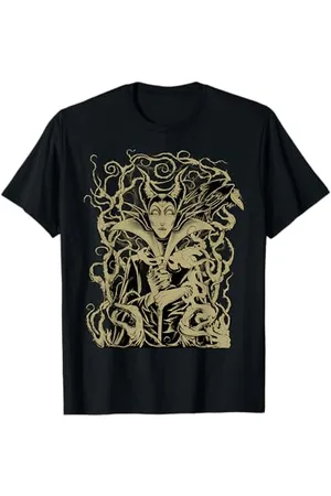 Disney Sleeping Beauty Maleficent In Thorns Ritratto Sketch Maglietta