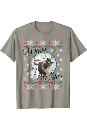 Disney Maglietta Frozen Olaf Sven Warm Wishes Ugly Sweater Maglietta