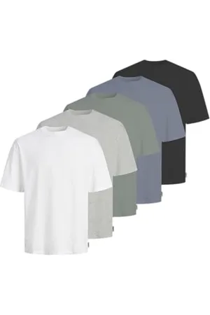 JJ 5-Pack MP Jreb-tè Loose Fit SS Tee, Confezione da 5, , S (Pacco da 5) Uomo