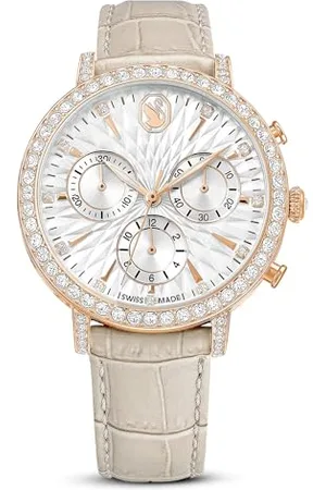 Swarovski Orologio Matrix Tennis Chrono, Swiss Made, cinturino in pelle, , finitura color oro rosa