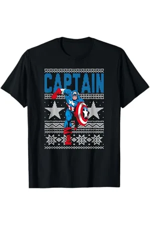 Marvel Grafica del maglione Capitan America Stars Ugly Maglietta