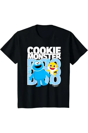 Baby Shark Bambino Cookie Monster Doo Doo Doo Cute Friends Logo Maglietta