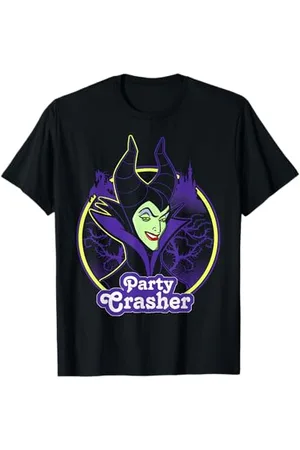 Disney Sleeping Beauty Maleficent Party Crasher Ritratto Maglietta