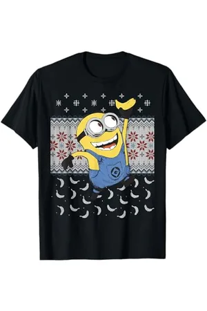 Minions Maglione natalizio Banana Maglietta