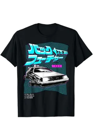 Back To The Future Ritorno al futuro 35° anniversario DeLorean Kanji Wave Maglietta