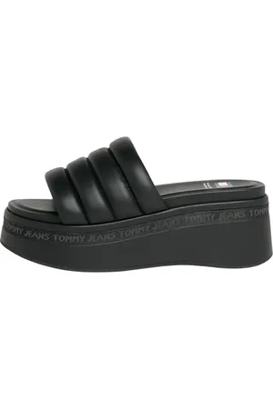 Tommy Hilfiger Sandali Donna Wedge Sandal con Zeppa, (Black), 41