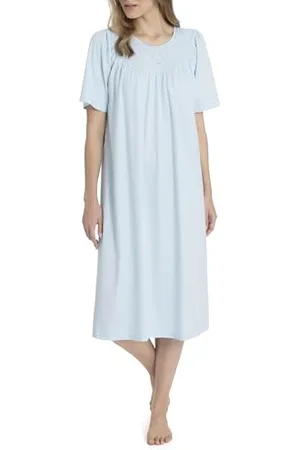 Calida Camicia da notte manica corta con classico taglio raglan in morbido cotone interlock, 3/S