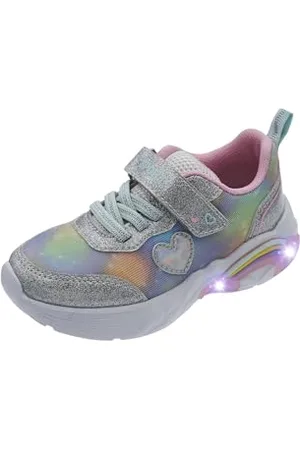 chicco Scarpe con Luci Bambino e Bambina, Sneaker con Luci Colorate nella Suola, con Stringhe Elasticizzate e Chiusura a Strappo, Scarpe Bambine e Ragazze/Scarpe Bambini e Ragazzi, Designed in Italy