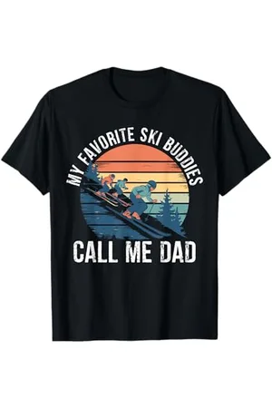Hadley Designs My Favorite Ski Buddies Call Me Dad, Regali da sci retrò Maglietta