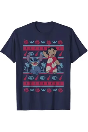Disney Lilo & Stitch Christmas - Felpa con stampa hawaiana Maglietta