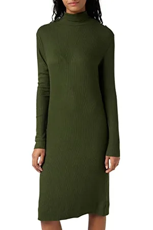 G-Star Donna Rib Mock Slim Dress, (dk bronze green D20452-C862-6059), XS
